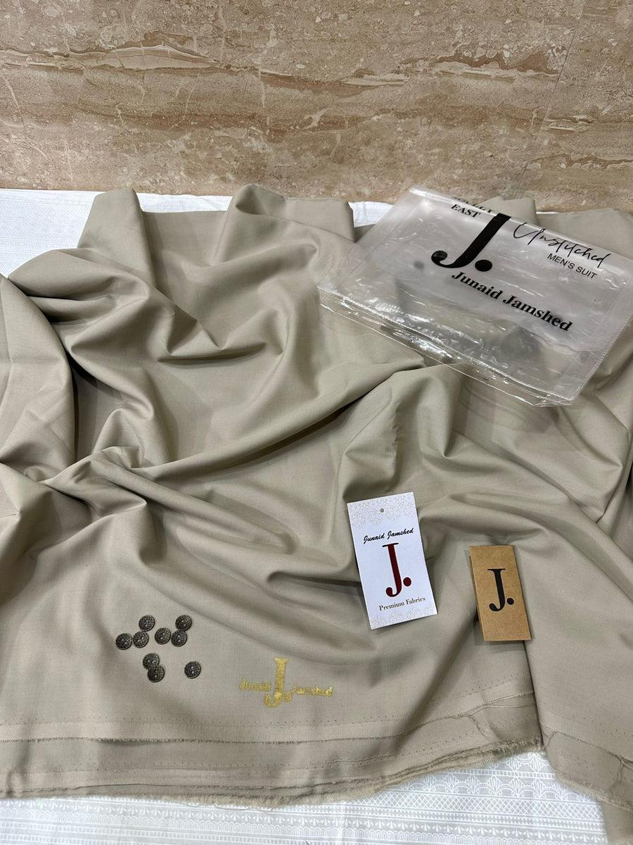 ASH GREY BOSKI UNSTITCHED KAMEEZ SHALWAR FABRIC JUNAID JAMSHED  Saimascollection