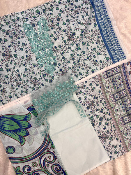 Embroidered Lawn Suit | GLB2511