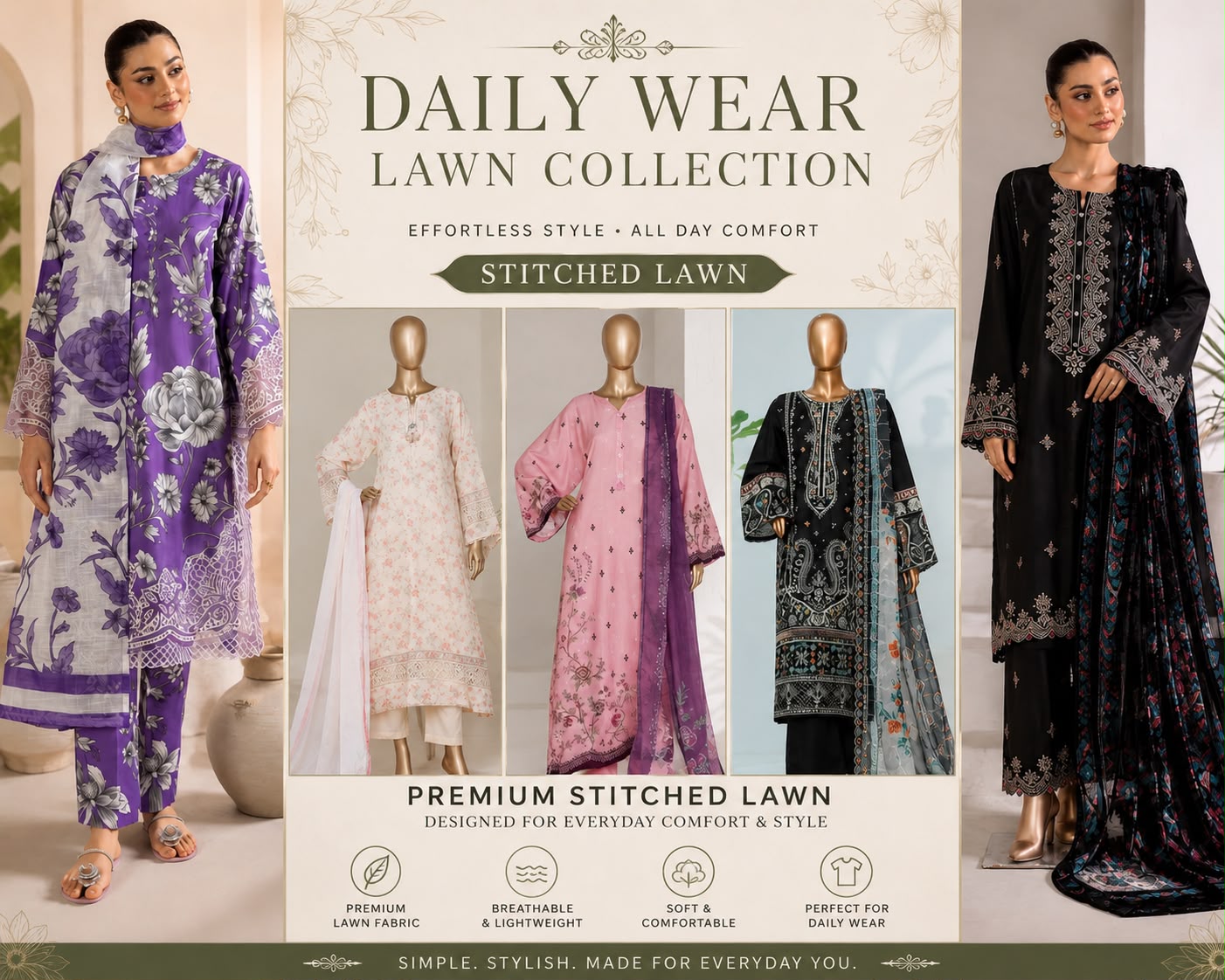 STITCHED LAWN
