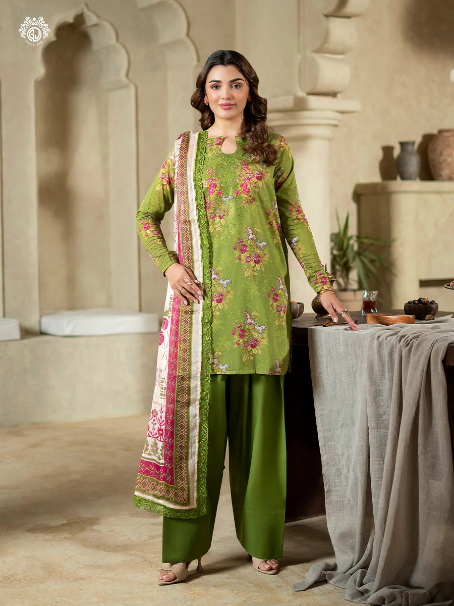 3 PC UN-STITCHED SHIRT TROUSER & DUPPATA | ART-8