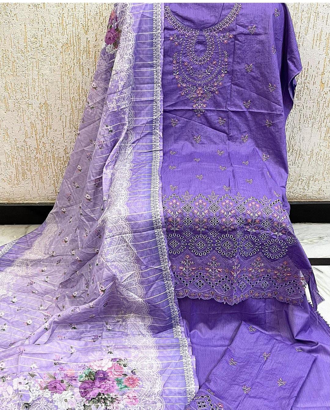 Bin Saeed Embroidered Lawn Collection (Lilac)