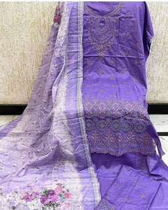 Bin Saeed Embroidered Lawn Collection (Lilac)