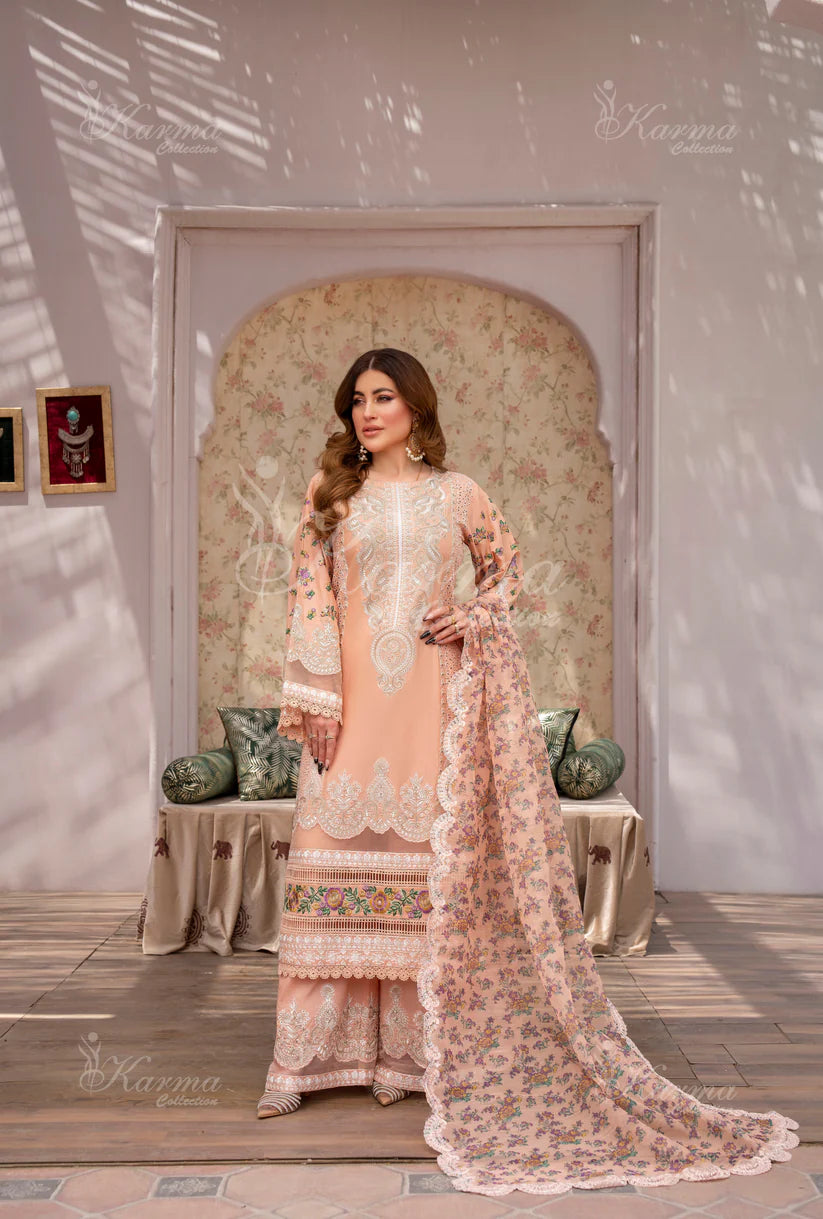 Maah E Rooh | Karma Collection | Salmaon Peach