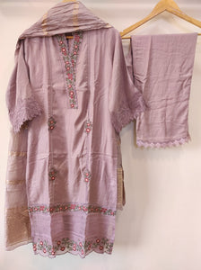 Baby Pink Embroidered Suit