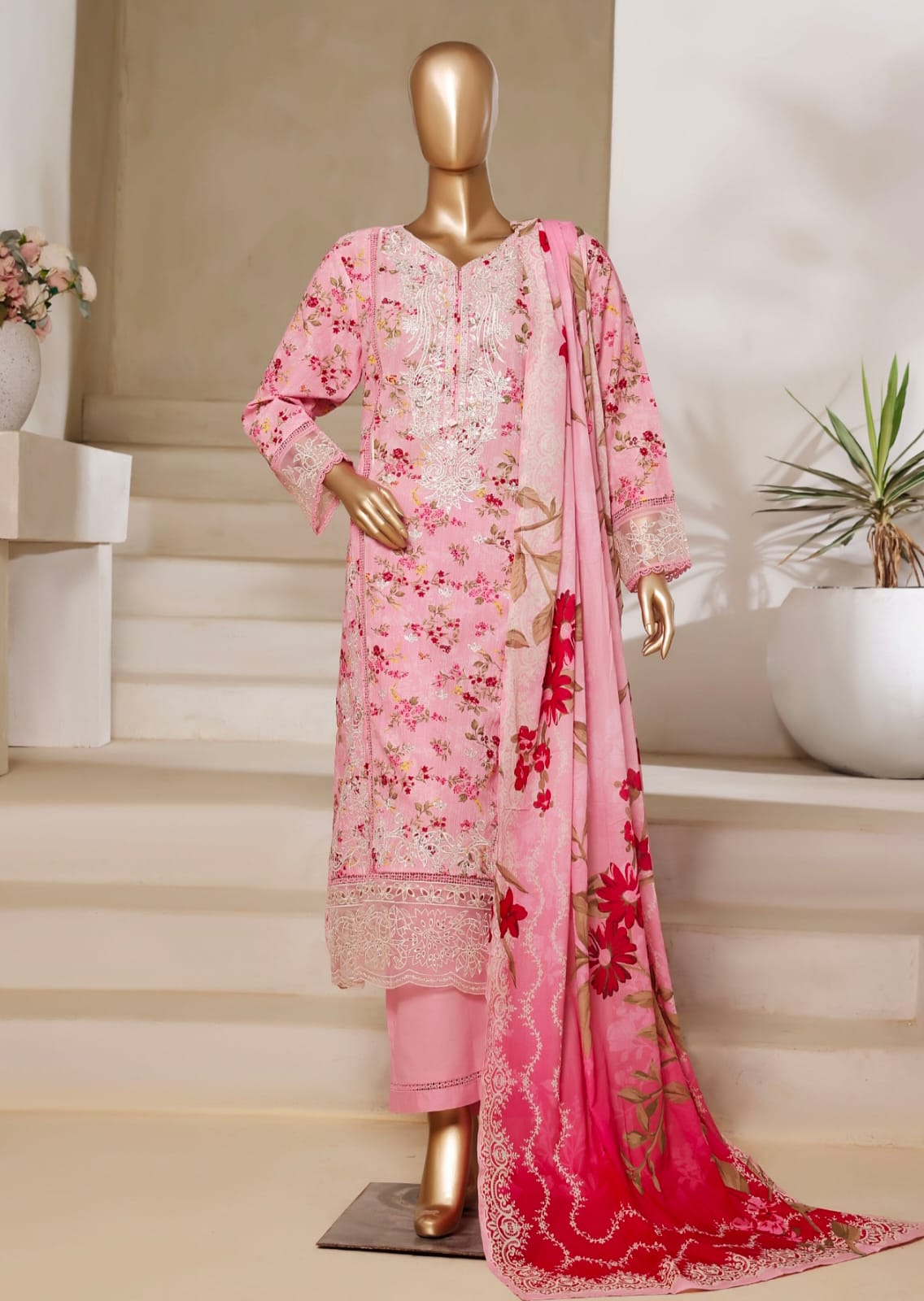 Sadabahar Luxury Lawn | 04 | Pink