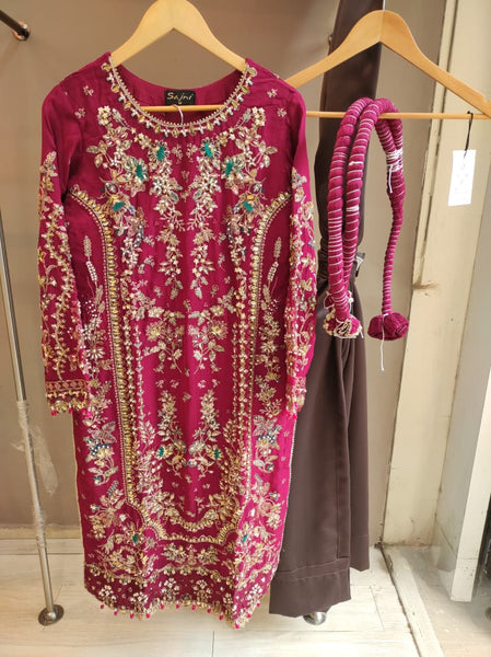 Fuchsia Royale Handwork Kurta Set