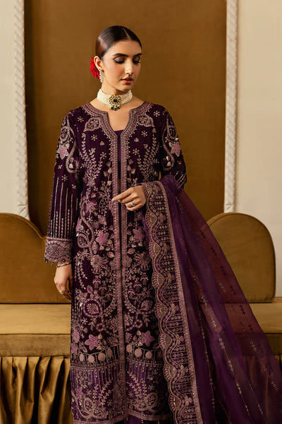 Embroidered Velvet V-605