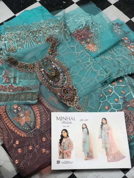 Ramsha Minhal Vol-08 | M-807 | Unstitched