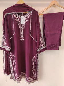 Georgette Embroidered Sets- Magenta