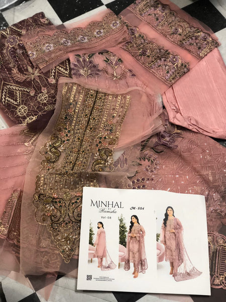 Ramsha Minhal Vol-08 | M-804 | Unstitched