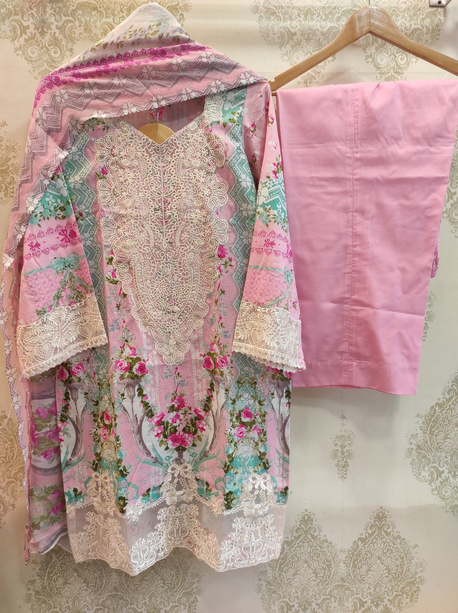 Blush Bloom Cotton Suit