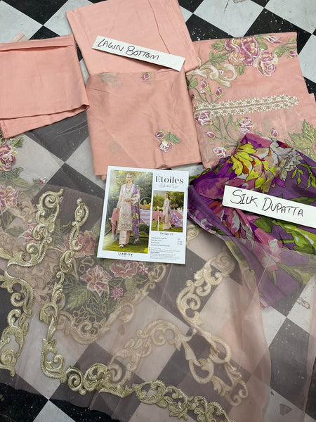Etoiles By Zebaish Embroidered Lawn 2023 | ED-13