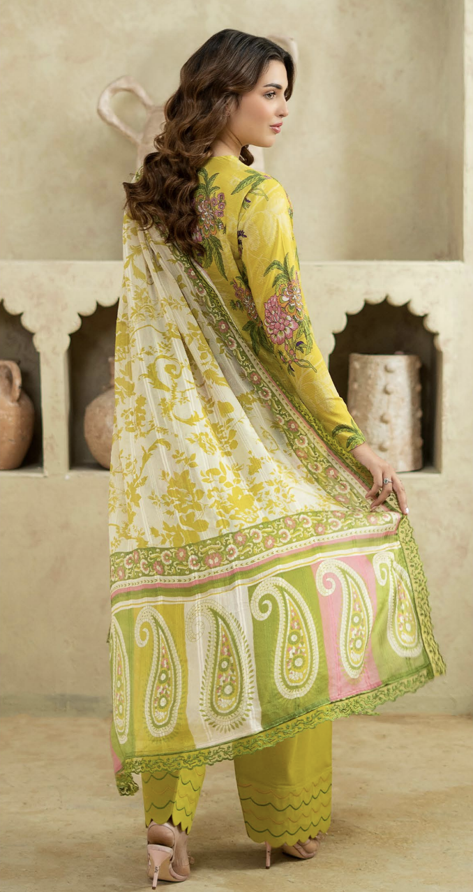 3 PC UN-STITCHED SHIRT TROUSER & DUPPATA | ART-4