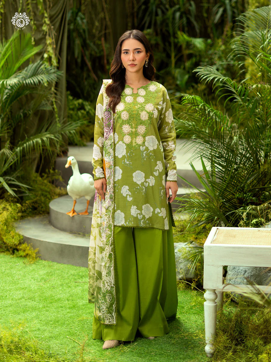 3 PC UN-STITCHED SHIRT TROUSER & DUPPATA | GRP2516A11