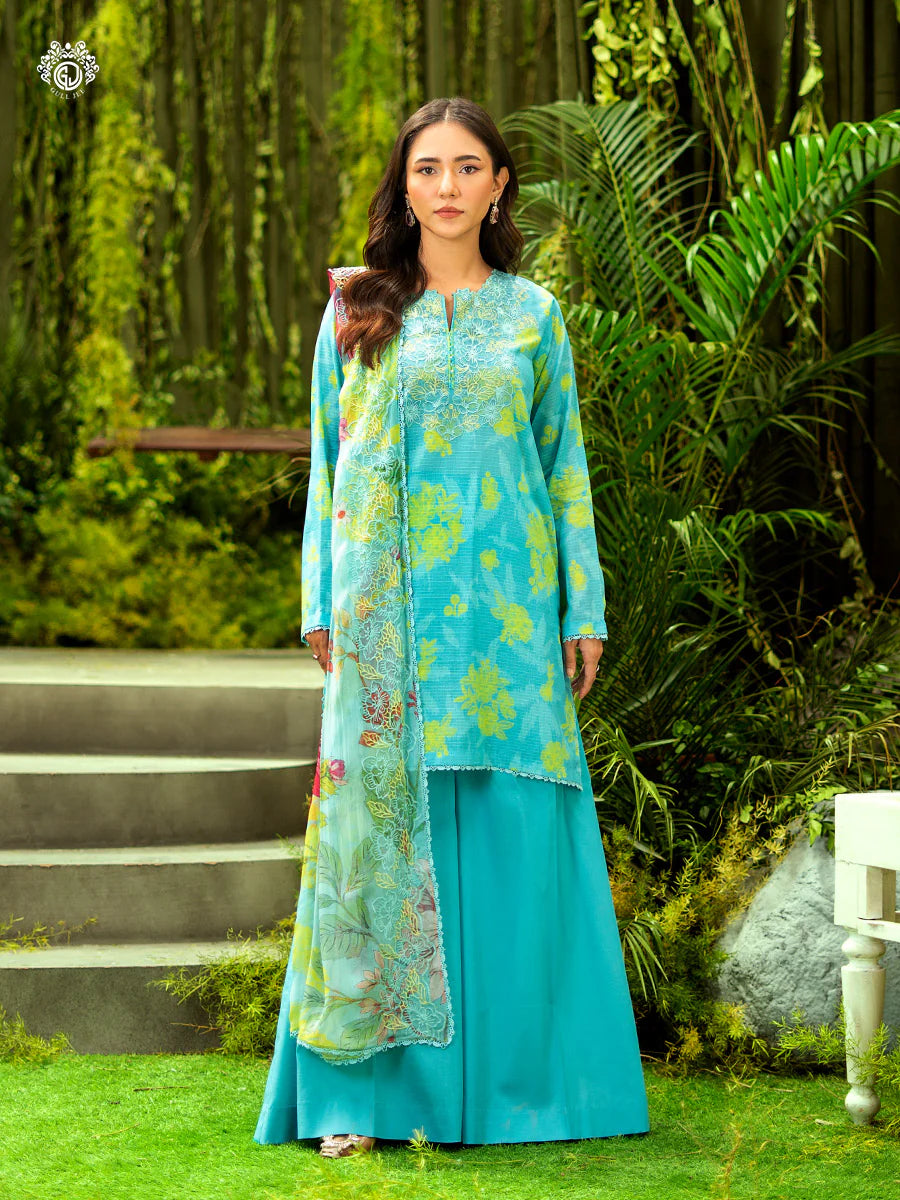 3 PC UN-STITCHED SHIRT TROUSER & DUPPATA | GRP2516A12