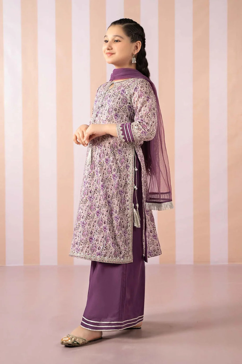 M KIDS BY MARIA B 2025 MKD-EF25-27 PURPLE