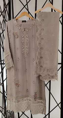 Sadabahar Chiffon Formal-Grey