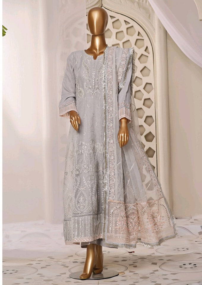 Sadabahar Long Frock | Ice Blue