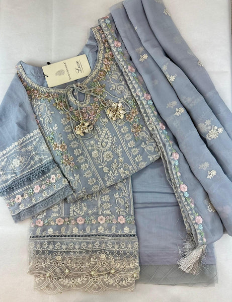 Sadabahar Chiffon Formal-Blue
