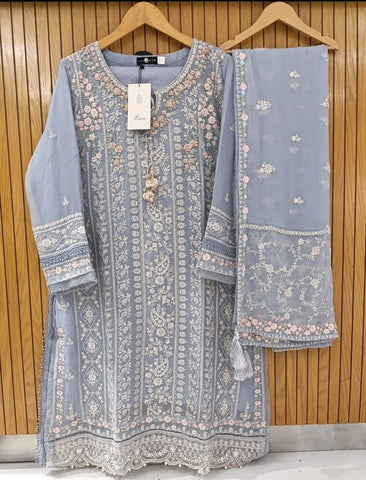 Sadabahar Chiffon Formal-Blue