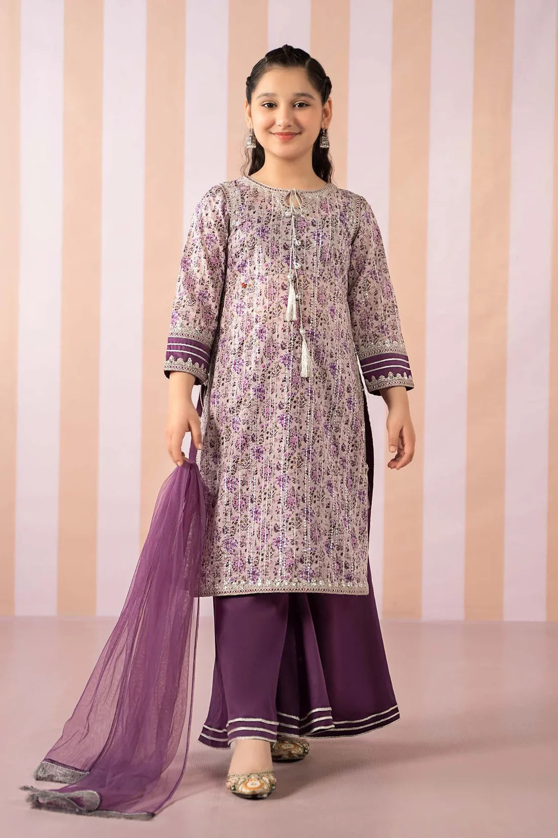 M KIDS BY MARIA B 2025 MKD-EF25-27 PURPLE