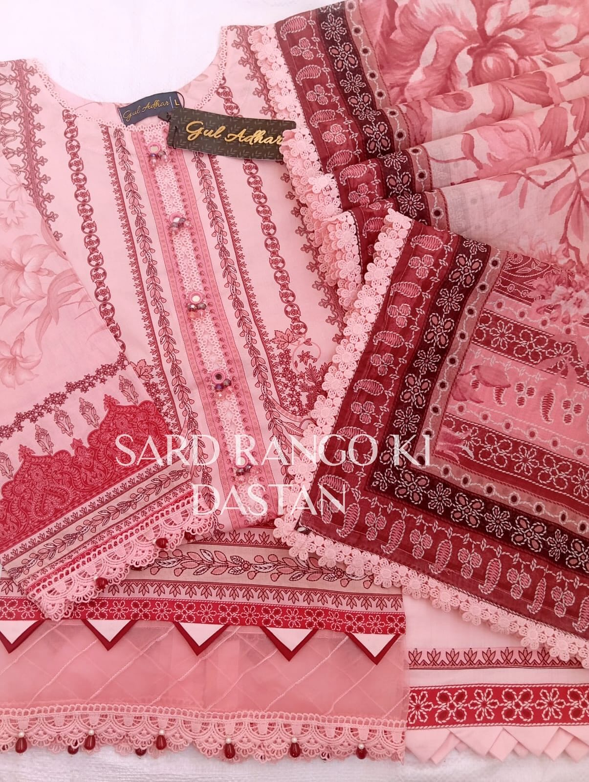 GUL ADHAR STITCHED LAWN | GA003
