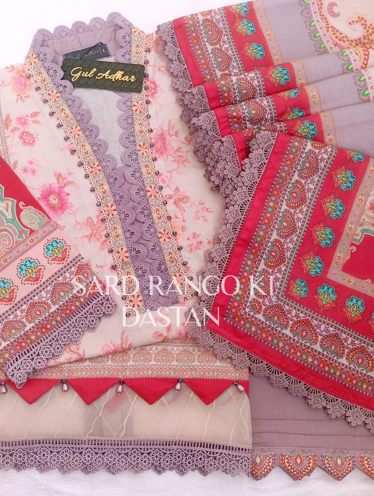 GUL ADHAR STITCHED LAWN | GA005