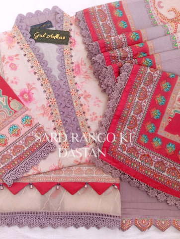 GUL ADHAR STITCHED LAWN | GA005