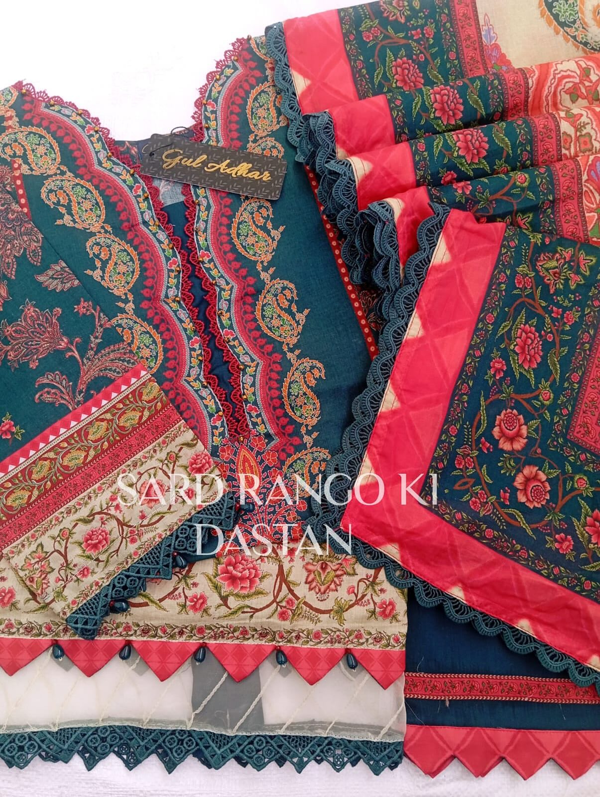 GUL ADHAR STITCHED LAWN | GA009