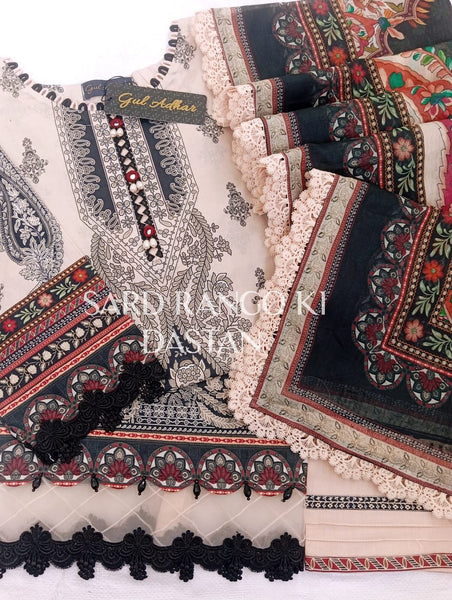 GUL ADHAR STITCHED LAWN | GA008