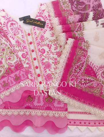 GUL ADHAR STITCHED LAWN | GA007