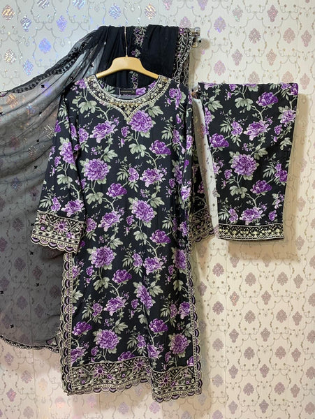 Sadabahar Luxury Viscose Lawn Set