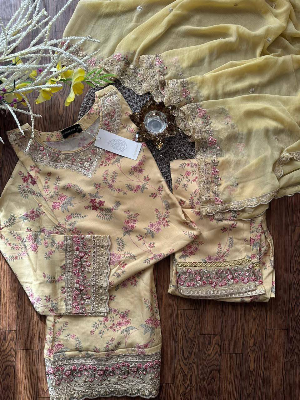 Sadabahar Luxury Viscose Lawn Set