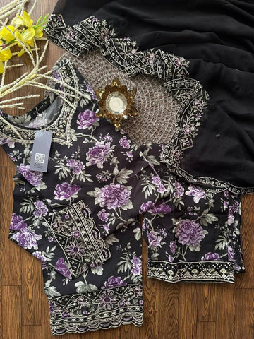 Sadabahar Luxury Viscose Lawn Set