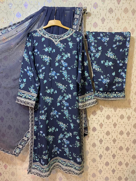 Sadabahar Luxury Viscose Lawn Set