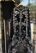 Qalamkar Sahil Lawn 2026 | Liana | Black Embroidered Lawn Suit