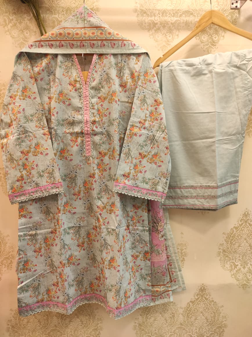 BS Stitched Lawn Farshi | 01