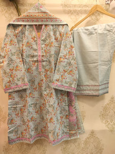 BS Stitched Lawn Farshi | 01