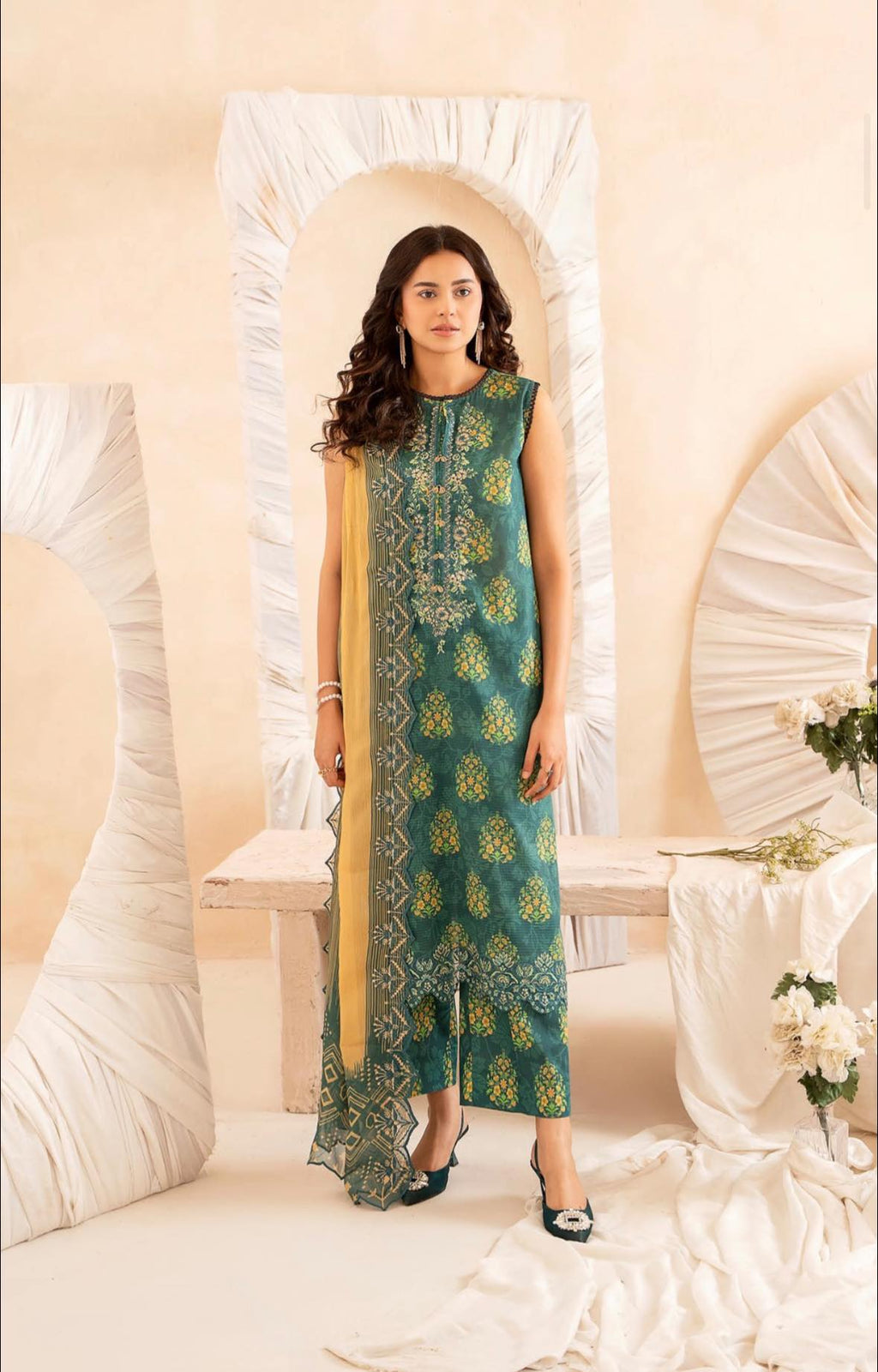 3 PC UN-STITCHED SHIRT TROUSER & DUPPATA - GZI2526A1