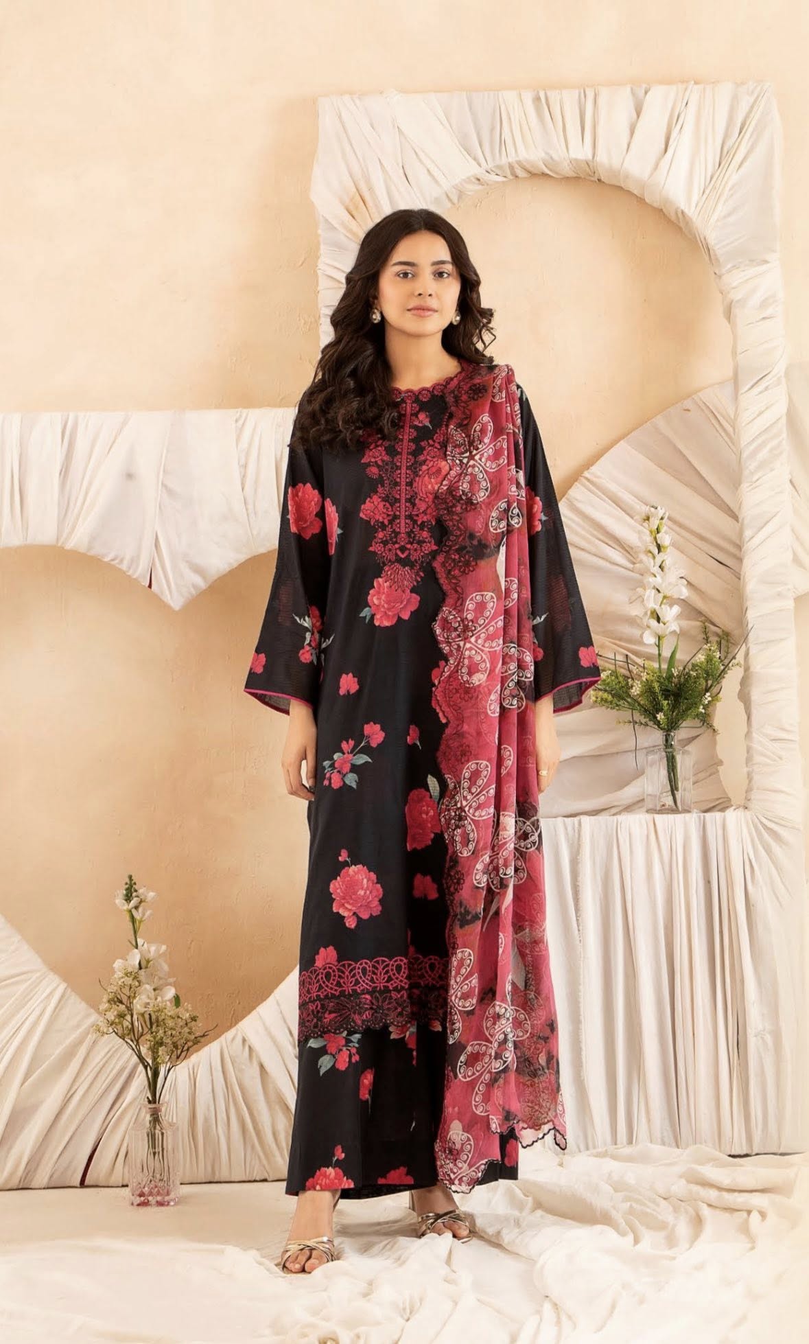 3 PC UN-STITCHED SHIRT TROUSER & DUPPATA - GU-ZIV63972511
