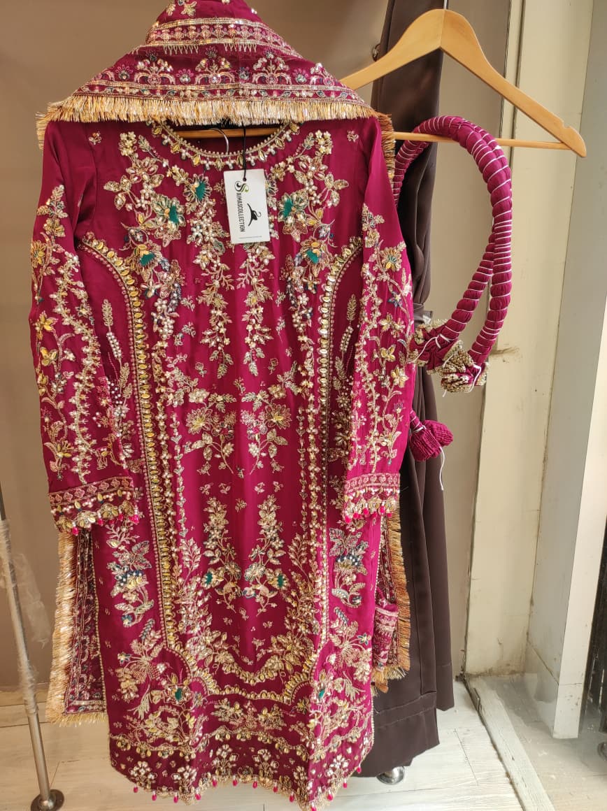 Fuchsia Royale Handwork Kurta Set