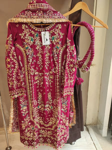 Fuchsia Royale Handwork Kurta Set