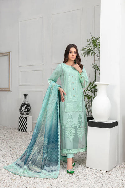 ZARKA EMBROIDERED LAWN COLLECTION BY || TAWAKKAL || D-9731