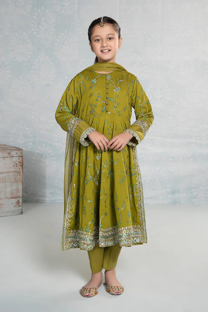 3 Piece Embroidered Jacquard Broshia Suit | MKD-EF24-23