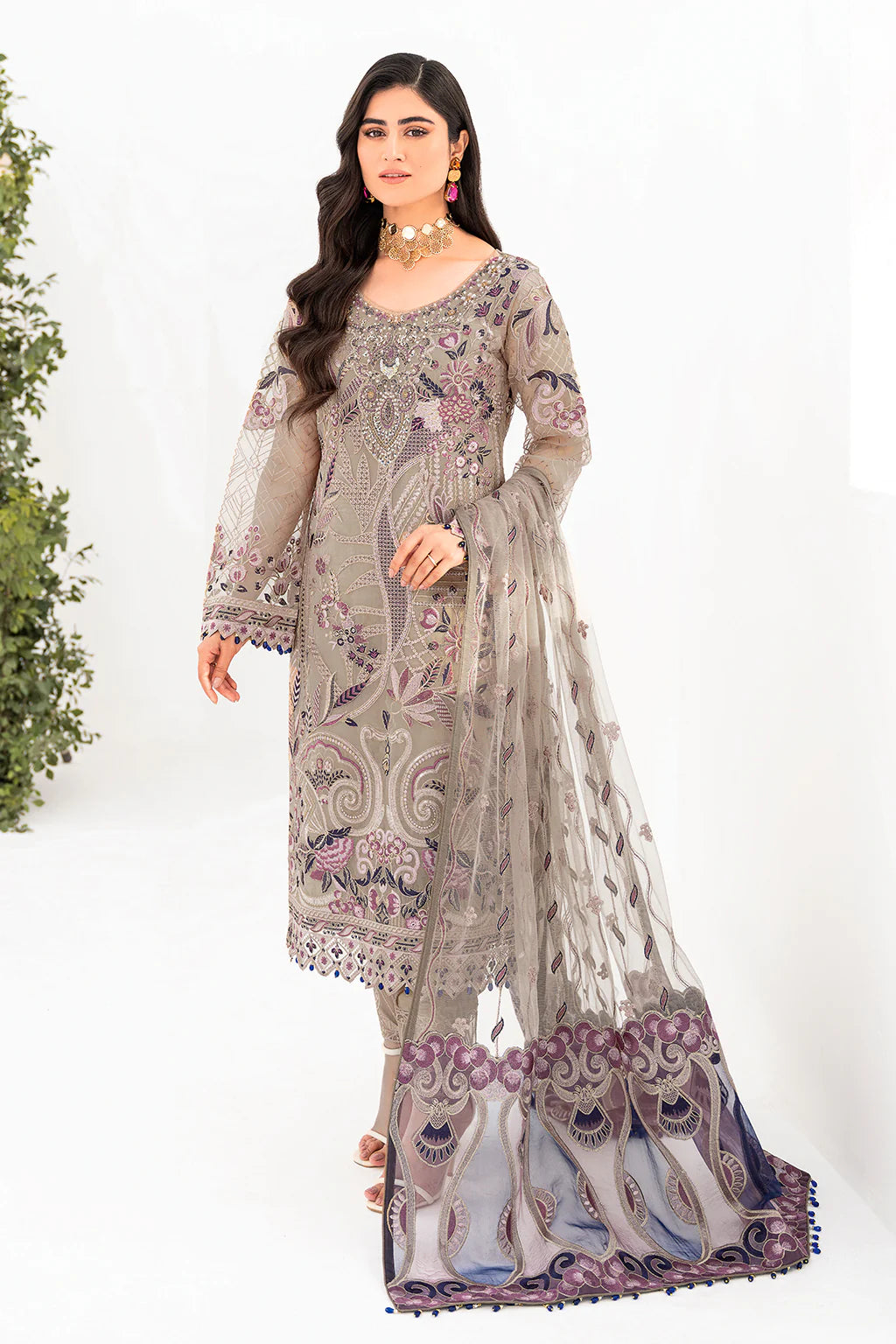 Ramsha Minhal Vol-08 | M-809 | Unstitched