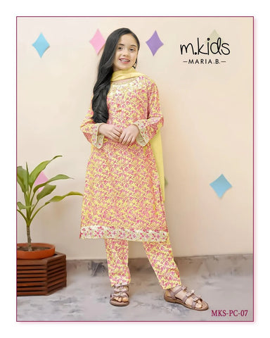 3 Piece Embroidered Lawn Suit | MKS-PC-09