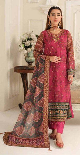 Embroidered Chiffon Design - 23