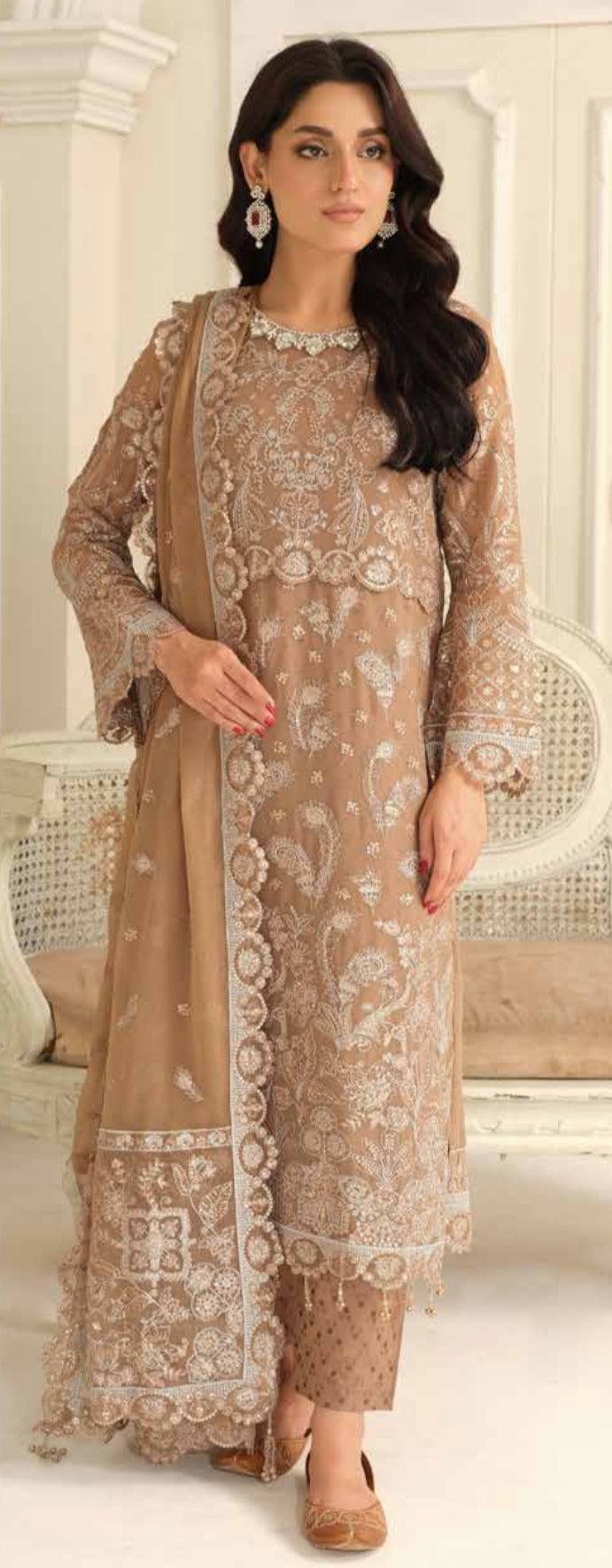 Embroidered Chiffon Design - 22