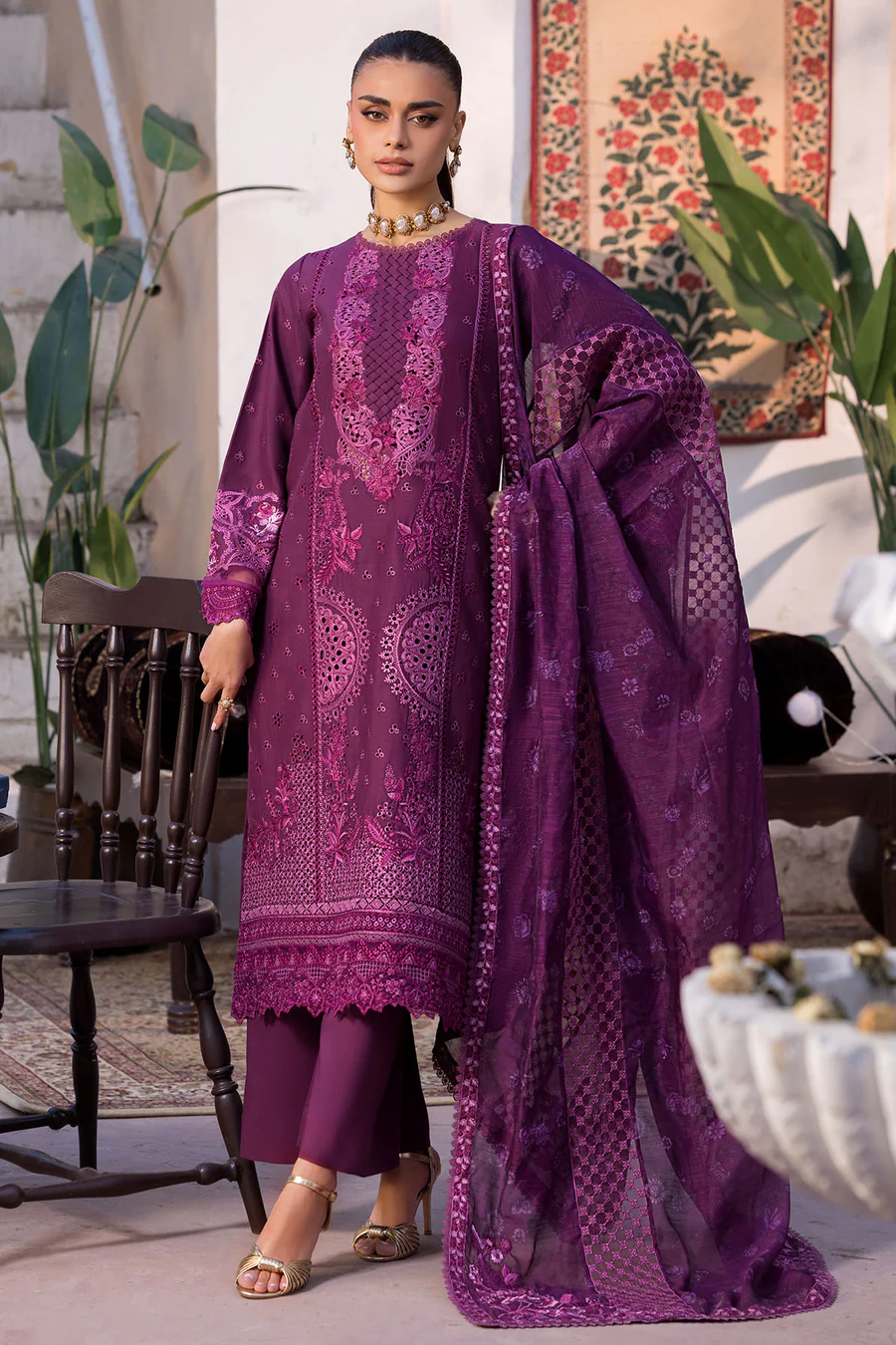 CRIMSON | RANGREZA FESTIVE LAWN | UNSTITCHED