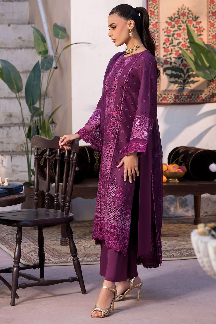 CRIMSON | RANGREZA FESTIVE LAWN | UNSTITCHED